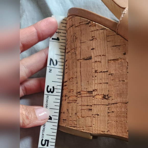 EUC Franco Sarto platform sandals light camel 7.5M - Picture 6 of 8